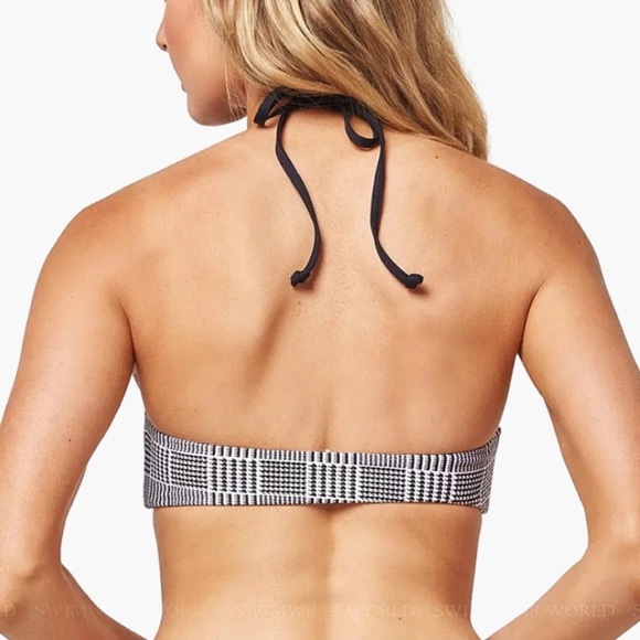 🌻NEW w.tag L*Space Jessy Black & White Plaid Bikini Top Size Medium $110 Retail - Picture 4 of 9